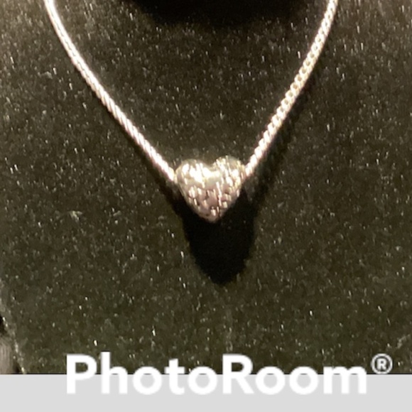 925 Silver heart charm - Picture 2 of 3